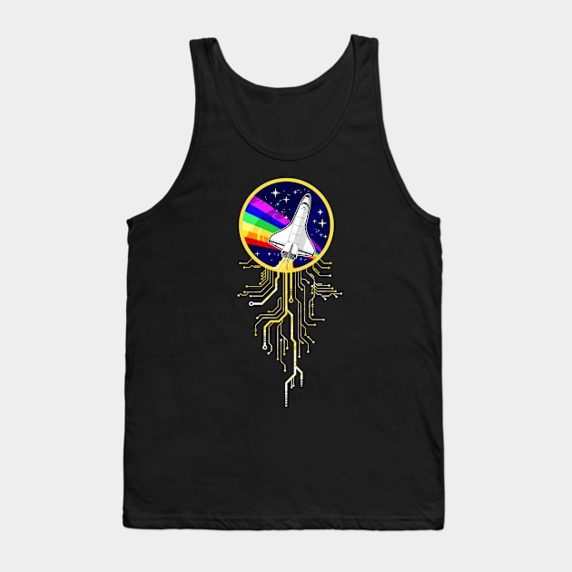 NASA Rainbow Space Flight Circuits Badge Tank Top by forge22